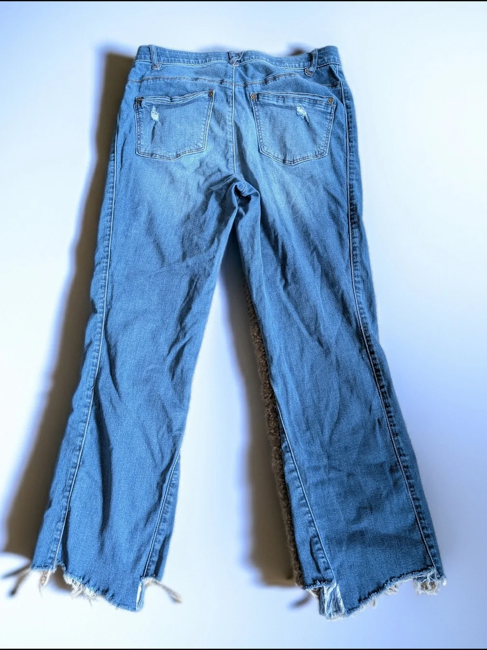 Mac And Me Light Blue Flared Jeans - Raw Hem